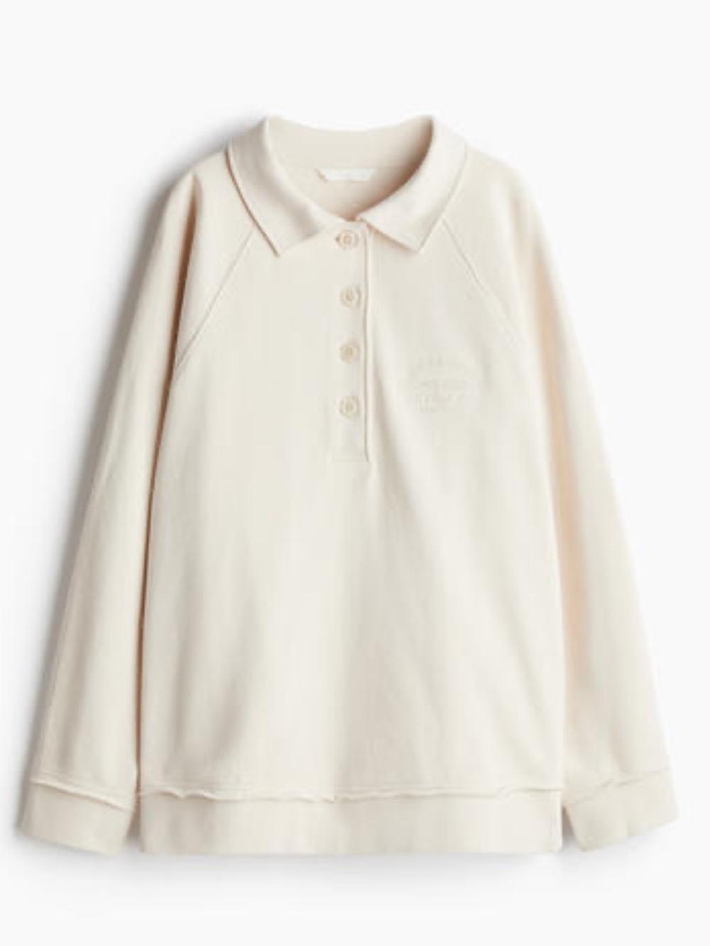H&M Cream Layered Collar Pullover